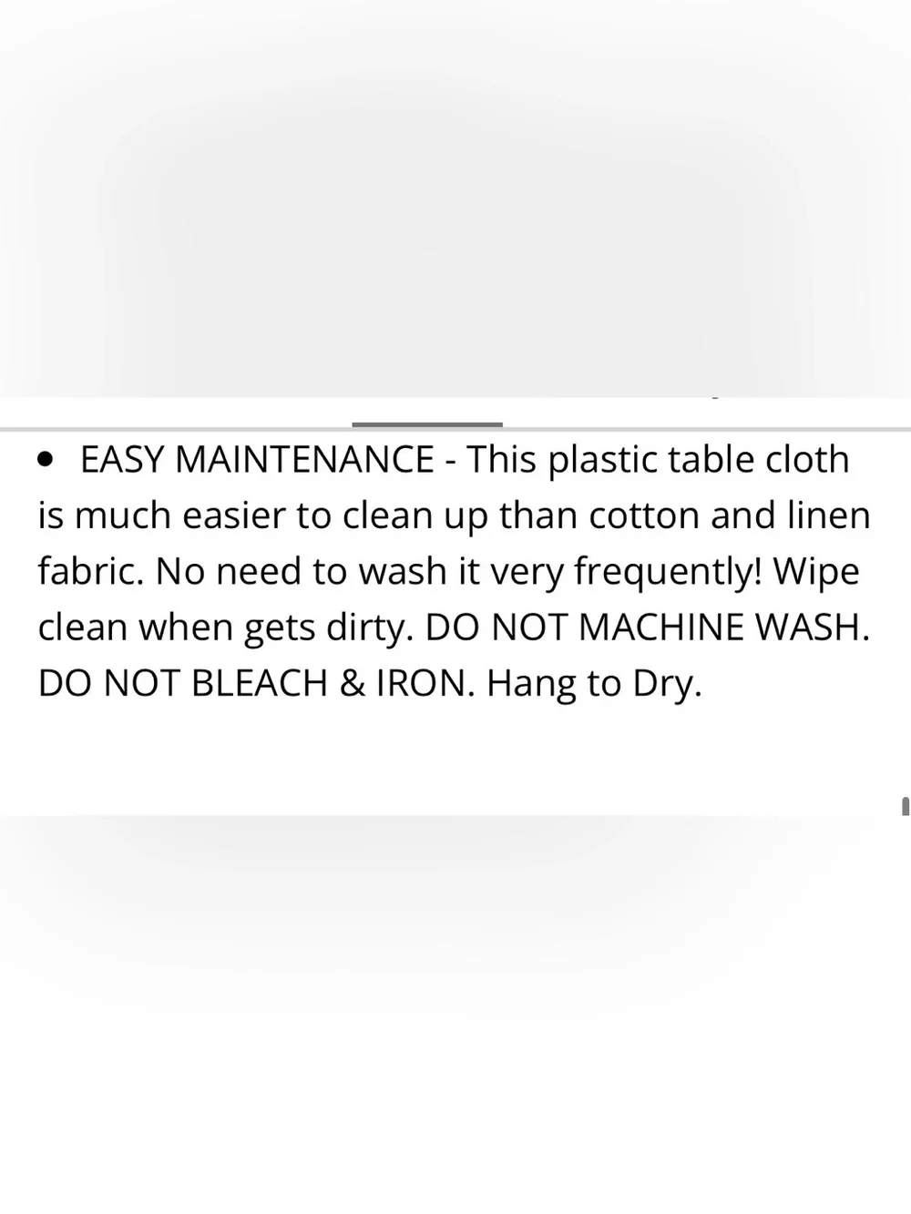 Gingham Tablecloth Waterproof PVC Plastic Easy Clean Rectangular 54x108” BLUE